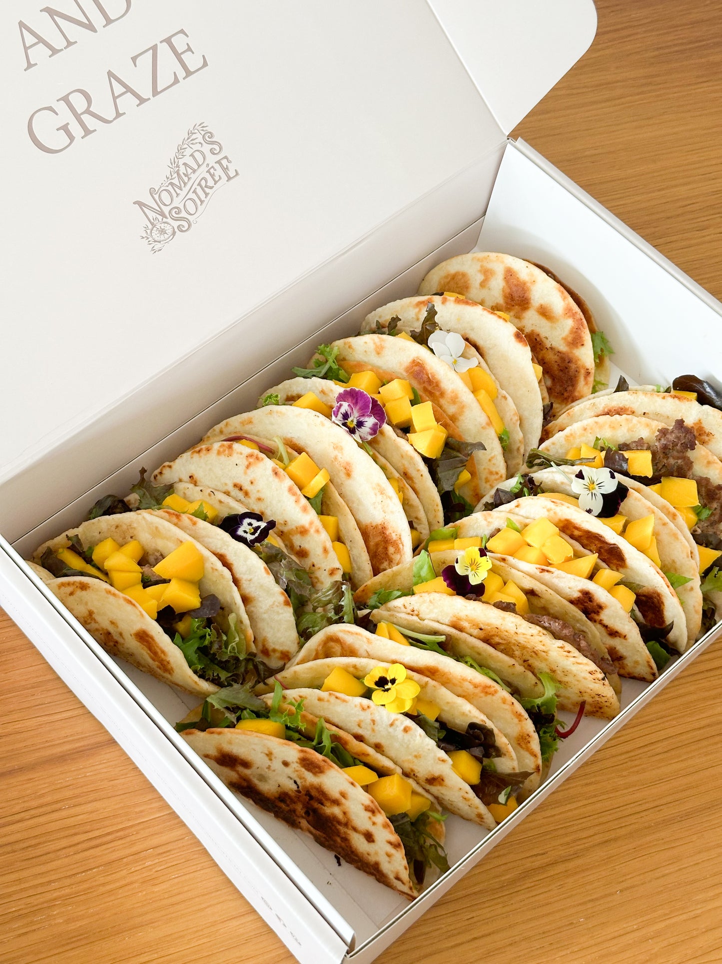 Beef Tacos With Mango Salsa (16pcs)